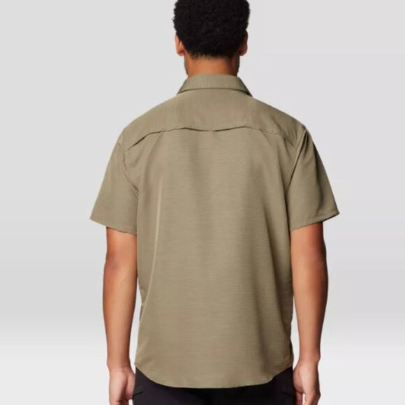Mountain Hardwear Men's Canyon Short Sleeve Button Down Shirt 2XT Tall Green - Picture 11 of 14